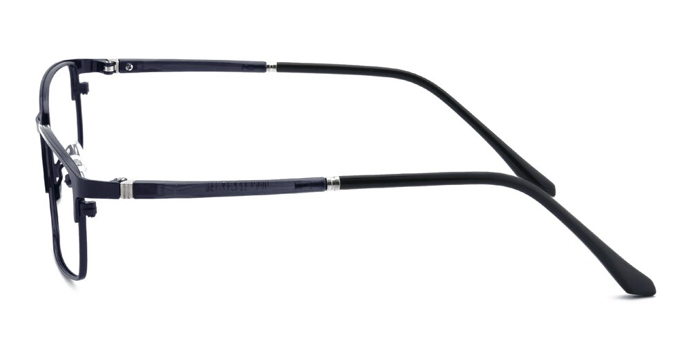 Lyndon Blue Rectangle Metal Eyeglasses