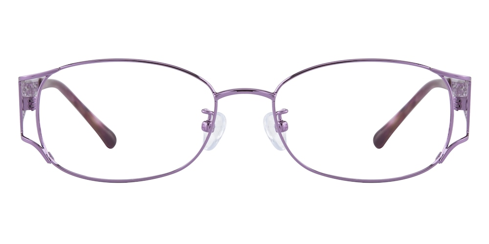 Ardmore Purple Oval Metal Eyeglasses