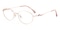 Faithe Rose Gold Oval Metal Eyeglasses
