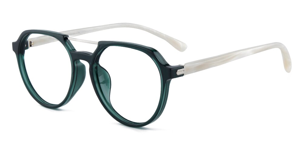 Mentor Green/White Aviator TR90 Eyeglasses