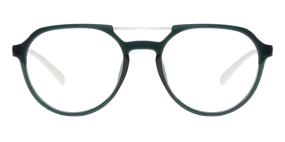 Mentor Green/White Aviator TR90 Eyeglasses