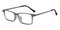 Claude Gray Rectangle TR90 Eyeglasses