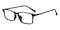 Claude Black Rectangle TR90 Eyeglasses