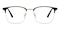 Alston Black/Rose Gold Rectangle Titanium Eyeglasses