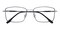 Chapman Black/Silver Rectangle Titanium Eyeglasses