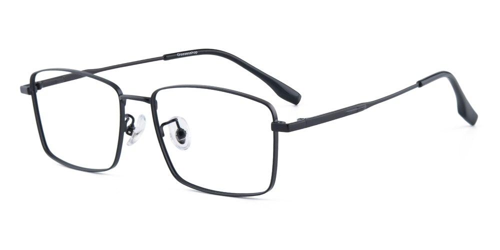 Chapman Black Rectangle Titanium Eyeglasses