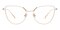 Susanna Rose Gold/White Cat Eye Titanium Eyeglasses