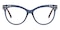 Priscilla Grayish Blue Cat Eye Acetate Eyeglasses