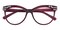 Priscilla Garnet Cat Eye Acetate Eyeglasses