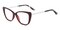 Asheboro Burgundy Cat Eye Acetate Eyeglasses