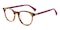 Oklahoma Tortoise/Red Round Acetate Eyeglasses
