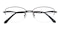 Kitchener Black Oval Metal Eyeglasses