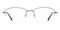 Kitchener Black Oval Metal Eyeglasses