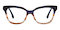 Clearwater Blue/Brown Polygon Acetate Eyeglasses