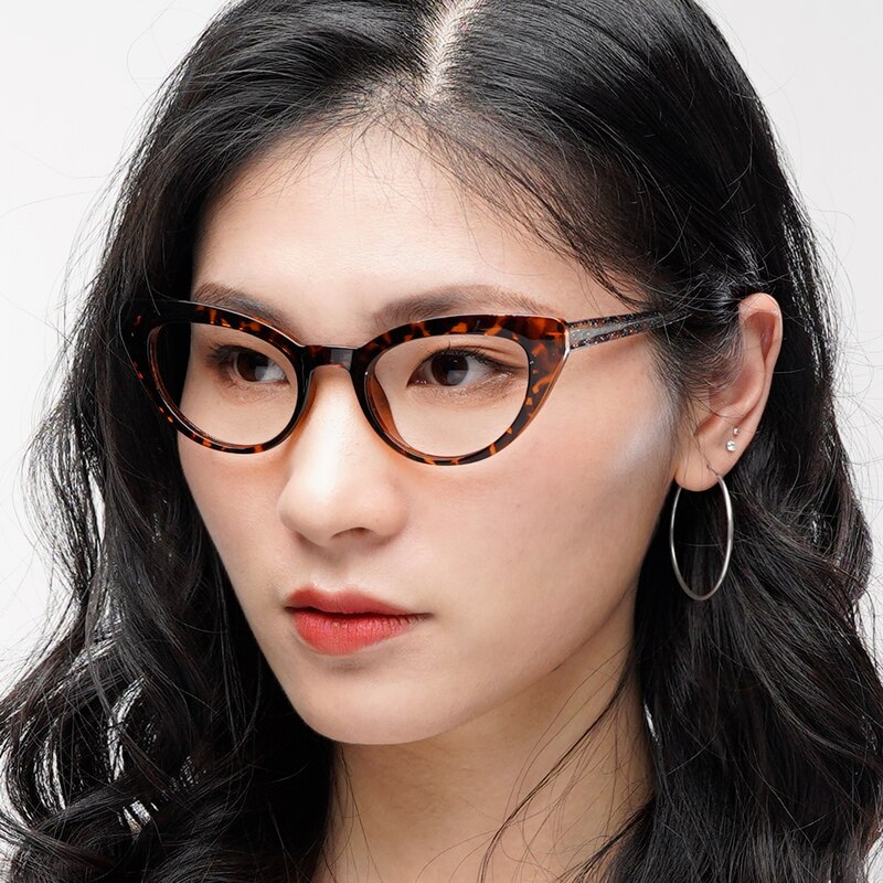 Jessica Tortoise Cat Eye TR90 Eyeglasses