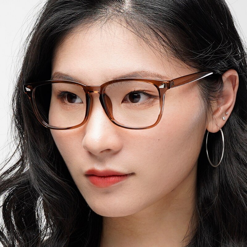 Indianapolis Brown Rectangle TR90 Eyeglasses