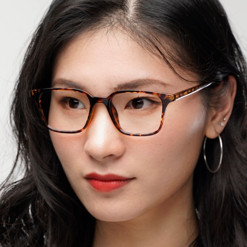 Lubbock Rectangle Tortoise Eyeglasses