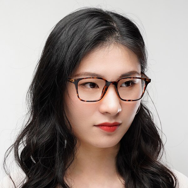 Lubbock Rectangle Tortoise Eyeglasses