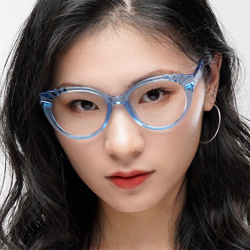 Eve Blue Cat Eye TR90 Eyeglasses