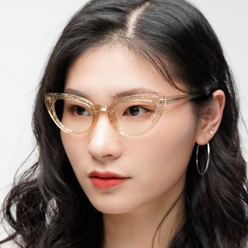 Jessica Champagne Cat Eye TR90 Eyeglasses