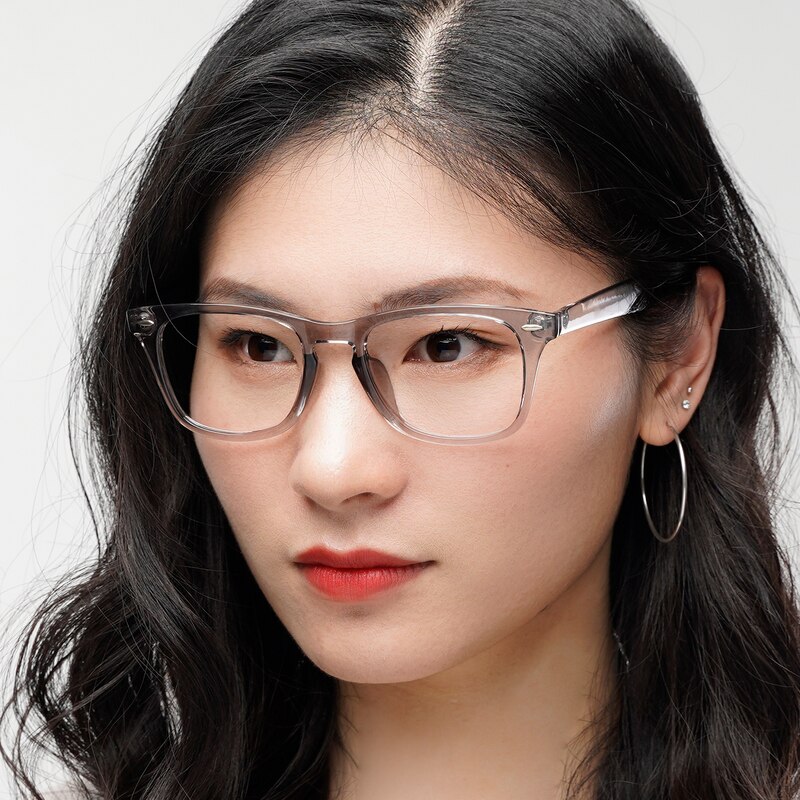 Elmhurst Gray Oval TR90 Eyeglasses