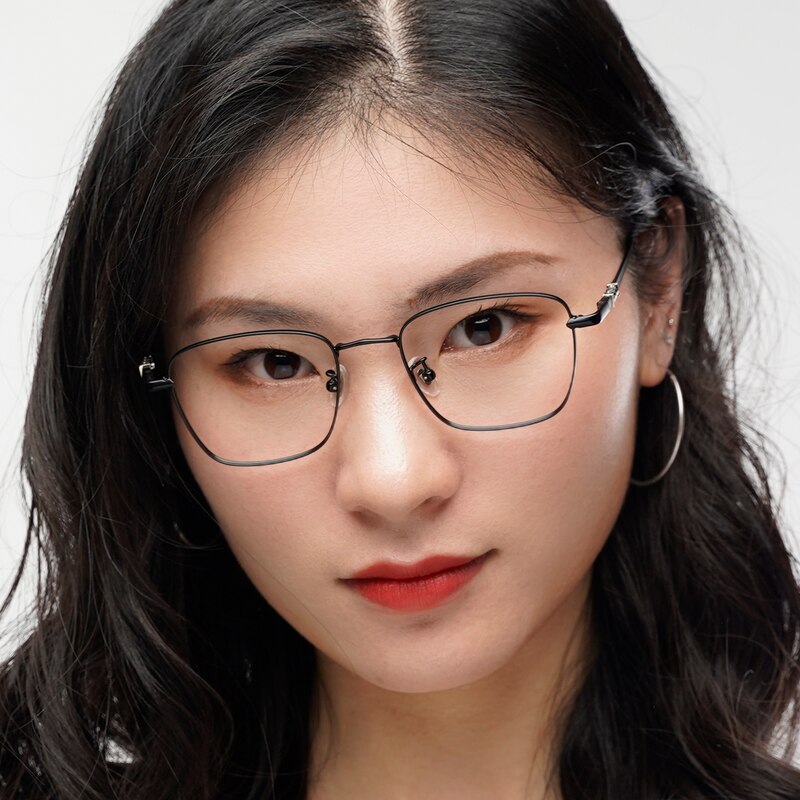 Topeka Square Black Eyeglasses