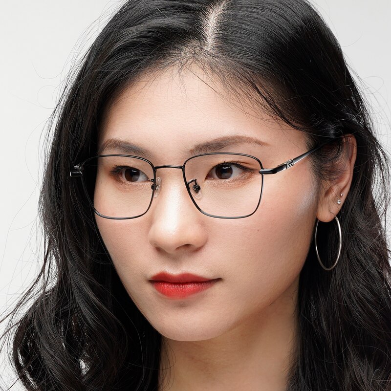 Topeka Square Black Eyeglasses