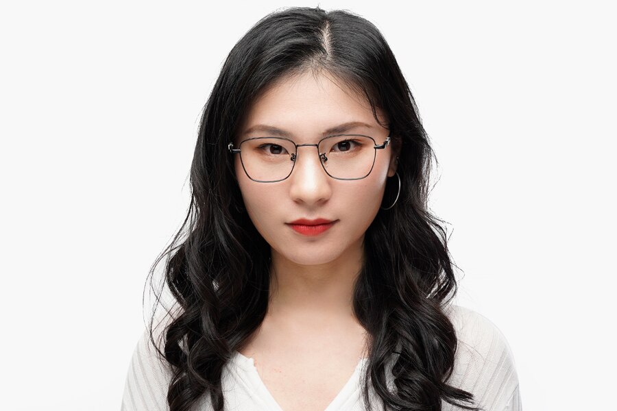 Topeka Square Black Eyeglasses