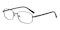 Rouge Gunmetal Oval Metal Eyeglasses