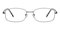 Rouge Gunmetal Oval Metal Eyeglasses