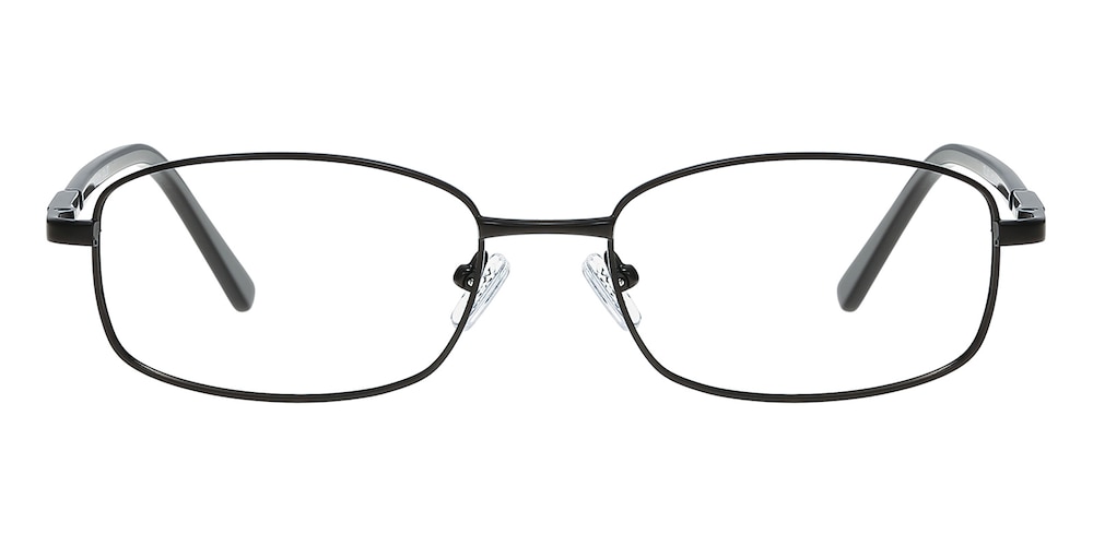 Rouge Black Oval Metal Eyeglasses