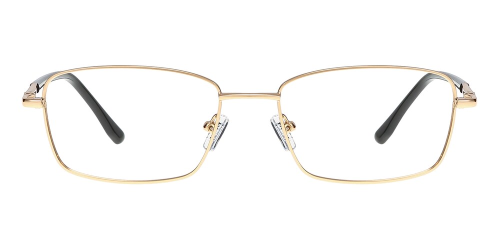 Chad Golden Rectangle Metal Eyeglasses