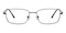 Chad Black Rectangle Metal Eyeglasses