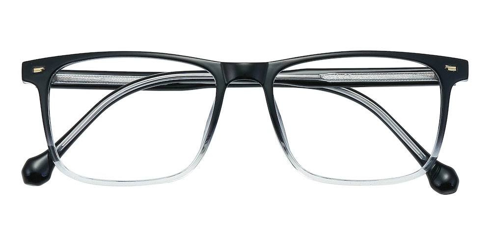 Jackson Black/Crystal Rectangle TR90 Eyeglasses