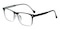 Jackson Black/Crystal Rectangle TR90 Eyeglasses