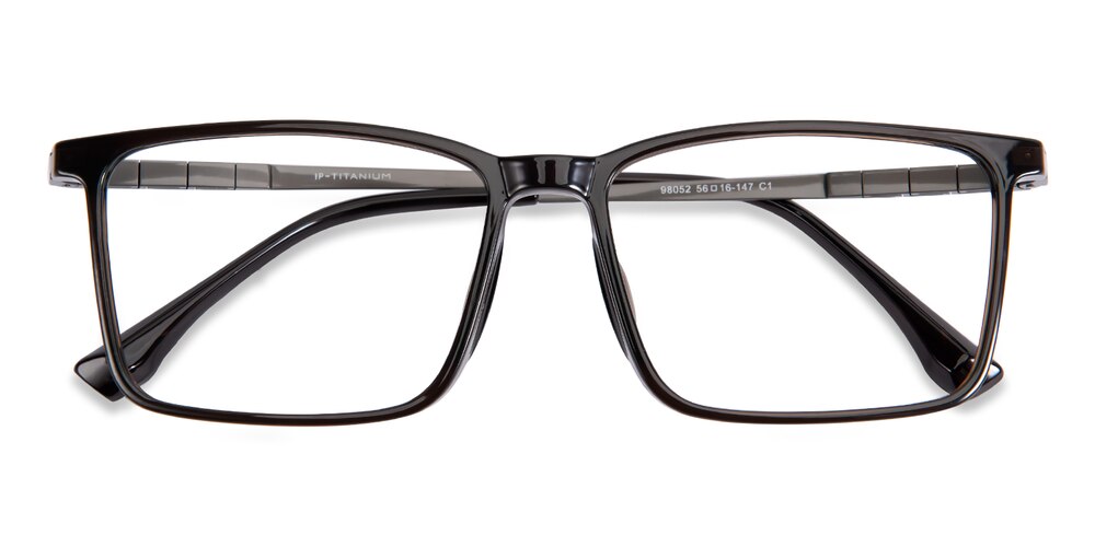 Orleans Black Rectangle TR90 Eyeglasses
