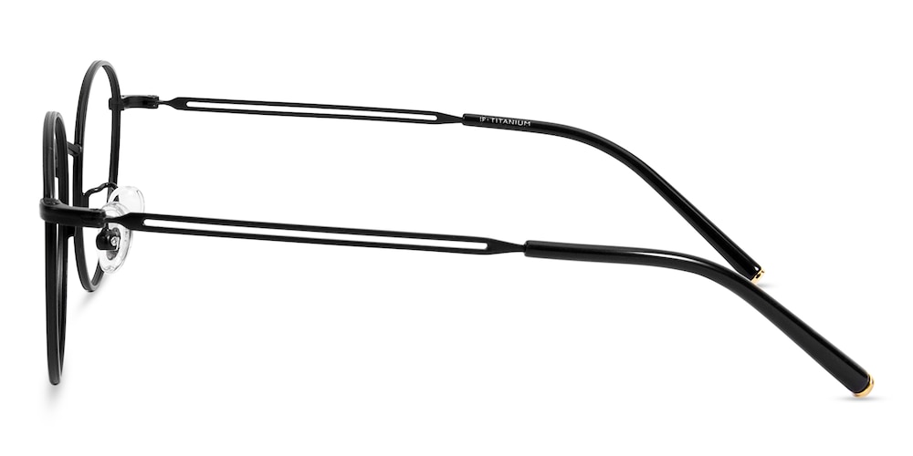 Hopkinsville Black Round Titanium Eyeglasses