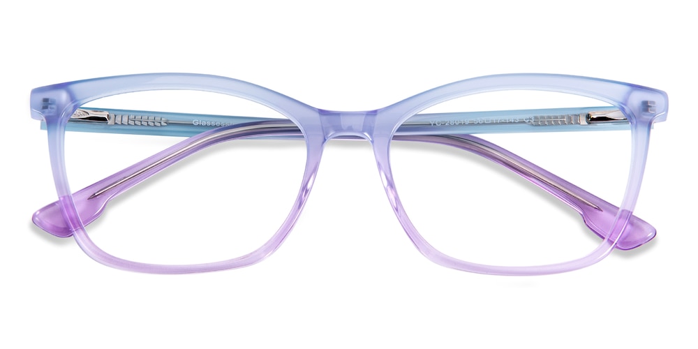 Eyebobs 'Bitty Witty' Round Eyeglasses, Blue and Purple Demi | Available As Readers, Blue Light, Prescription, Sunglasses, & Bifocal Glasses