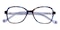 Eunice Multicolor/Crystal Oval Acetate Eyeglasses