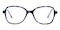 Eunice Multicolor/Crystal Oval Acetate Eyeglasses