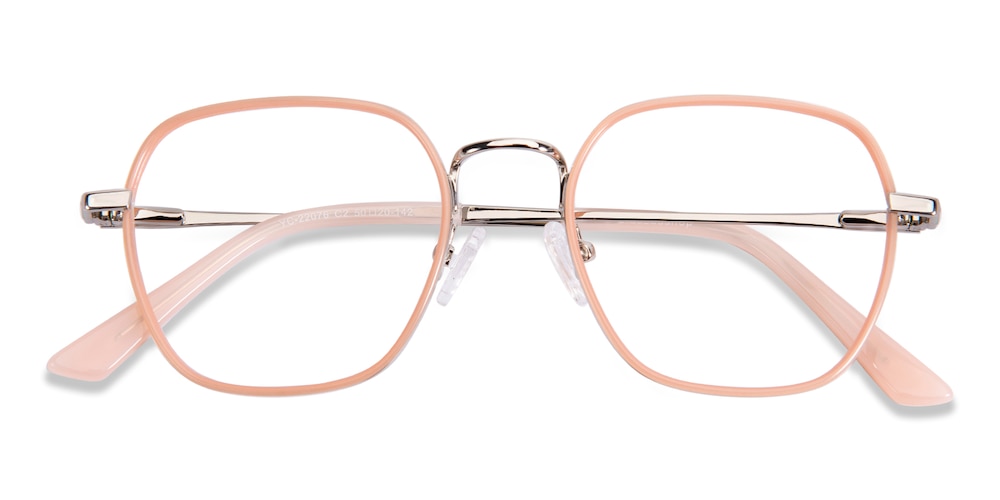 Hammond Pink/Golden Polygon Acetate Eyeglasses