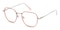 Hammond Pink/Golden Polygon Acetate Eyeglasses