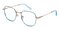 Hammond Cyan/Golden Polygon Acetate Eyeglasses