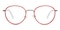 Joliet Red/Silver Oval Acetate Eyeglasses