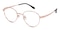 Dryden Rose Gold Oval Stainless Steel Eyeglasses