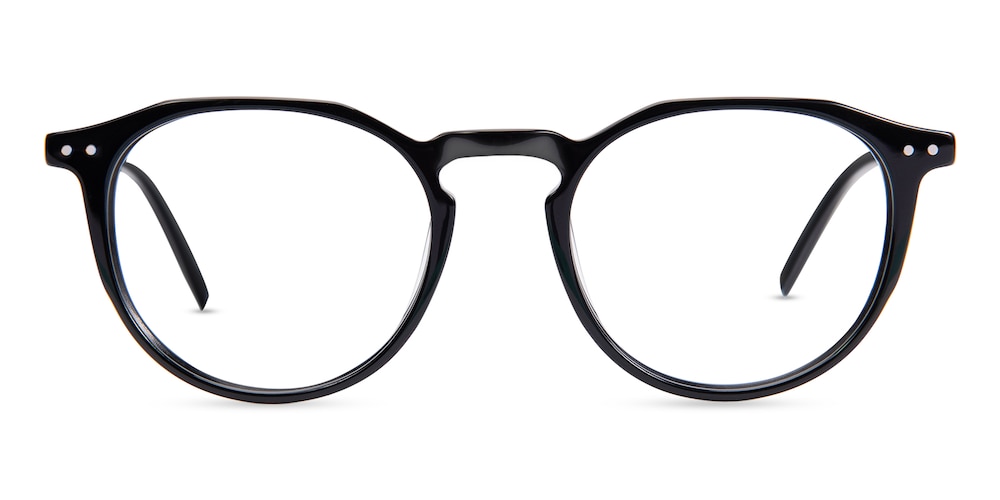 Durham Black Polygon Acetate Eyeglasses
