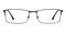 Lyndon Gunmetal Rectangle Metal Eyeglasses