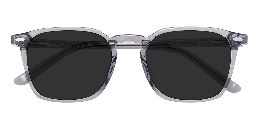 Amarillo Gray Square Acetate Sunglasses
