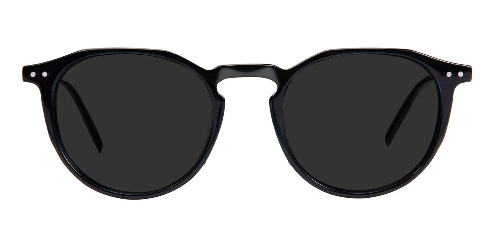 Denton Black Polygon Acetate Sunglasses
