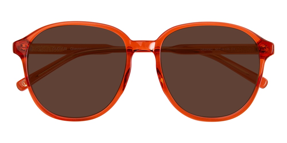 Richfield Deep Brown Round Acetate Sunglasses